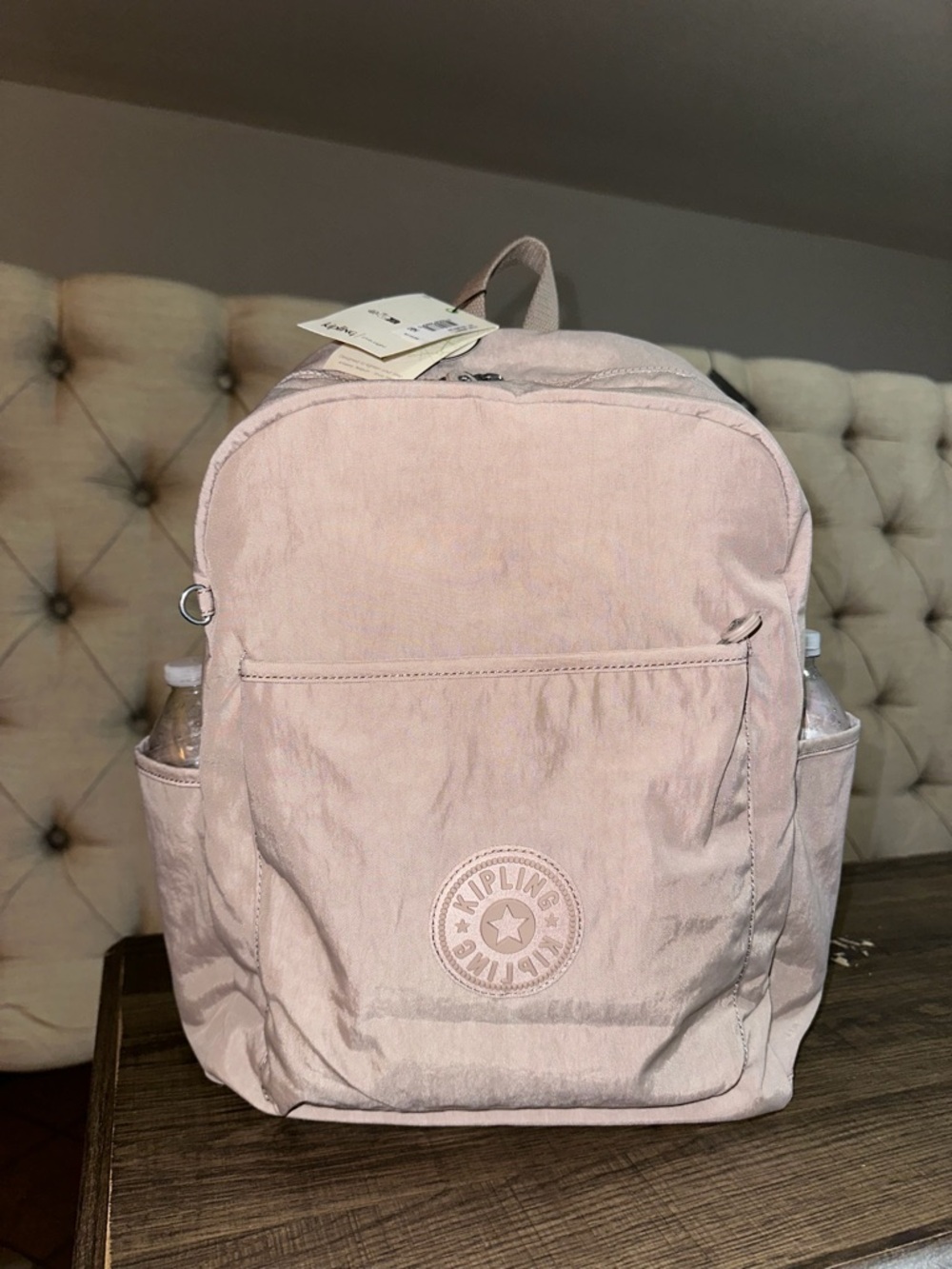 Kipling Light tan Backpack with Front Pocket